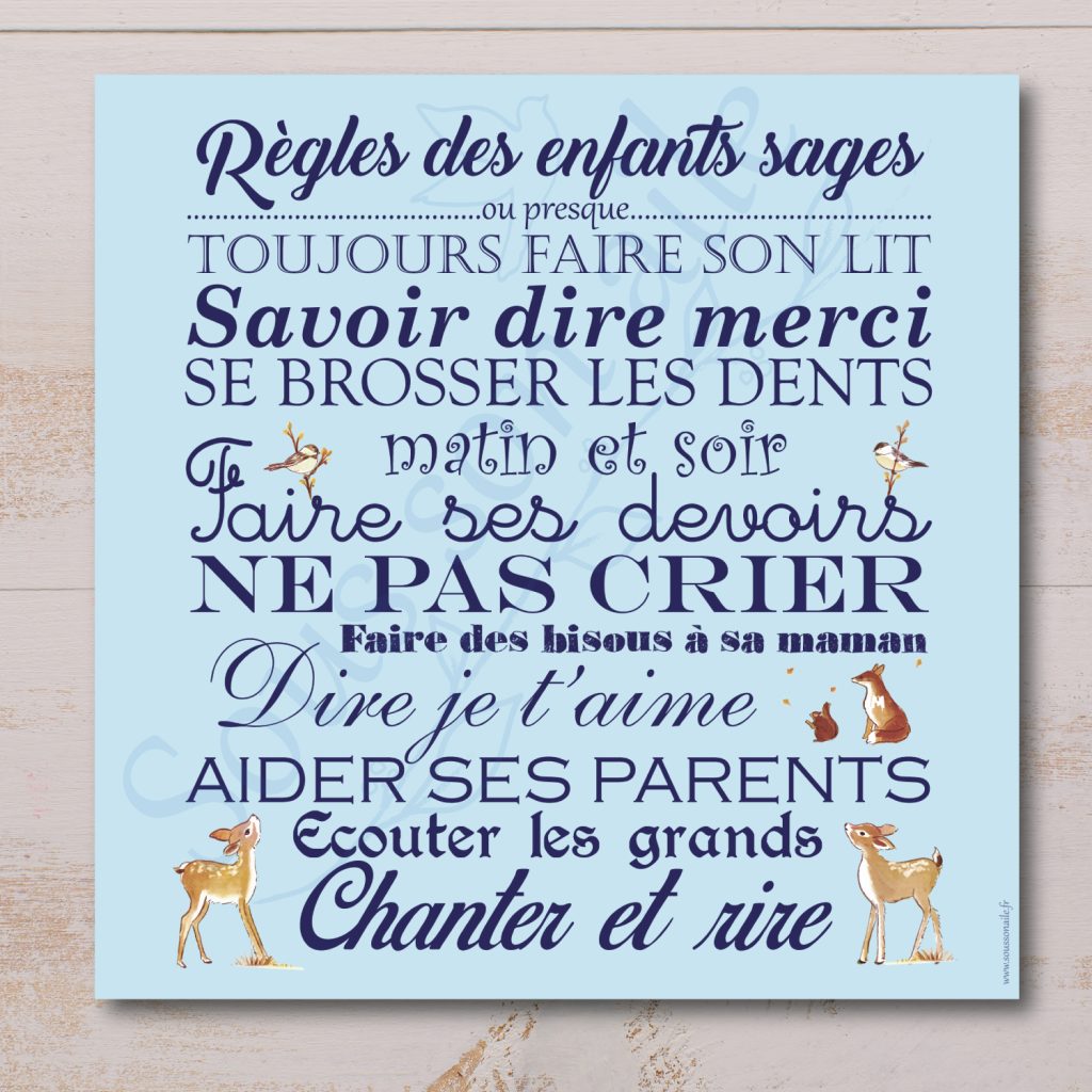 Règles des enfants sages